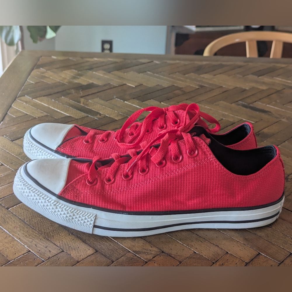 Converse All Star Low Red Ripstop Sneakers Unisex M10.5/W12.5